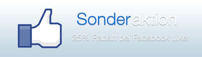 25 Prozent Rabatt bei Facebook Like