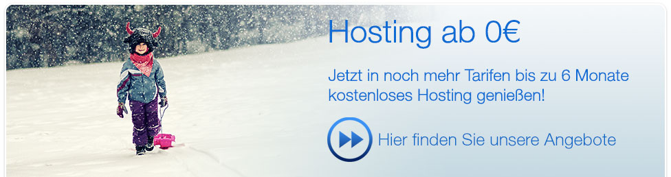 Aktion im Januar: Hosting bis zu 6 Monate kostenlos!