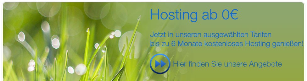 Aktion im März: Hosting bis zu 6 Monate kostenlos!