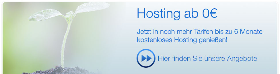 Aktion im März: Hosting bis zu 6 Monate kostenlos!