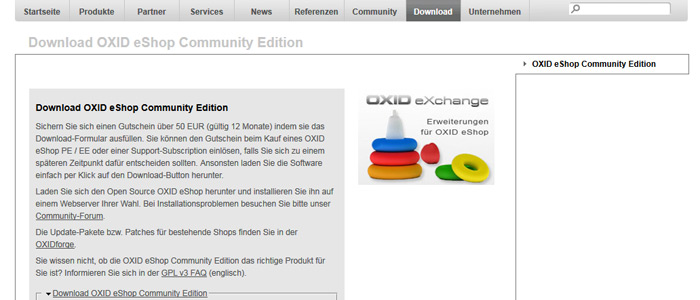 Oxid Installationsanleitung