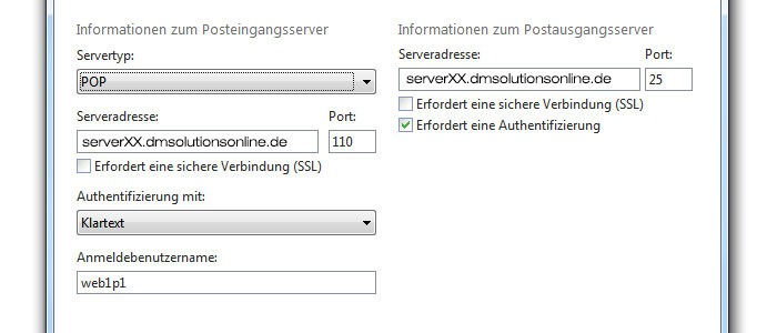 Confixx Postfach in Windows Live Mail anlegen