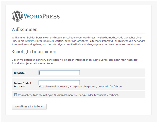 WordPress XAMPP Installation
