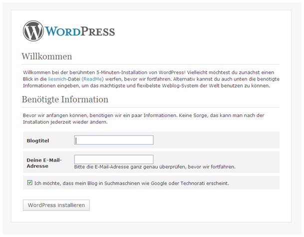 WordPress FAQ - Installation