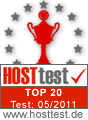 Hosttest TOP 20 Auszeichnung