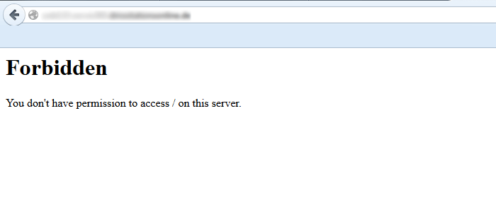 Fehler 403 Beispiel
