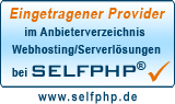 Eingetragen im Anbieterverzeichnis von SELFPHP