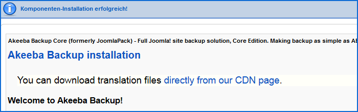 Joomla Backup