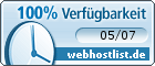 Verfügbarkeitsauszeichnung Webhostlist