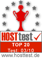 Top 20 Auszeichnung Hosttest