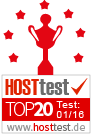 Top 20 Auszeichnung Hosttest