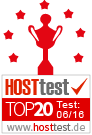 Top 20 Auszeichnung Hosttest