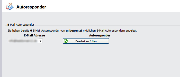 Confixx Autoresponder einrichten