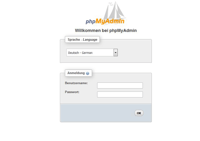 phpMyAdmin Login