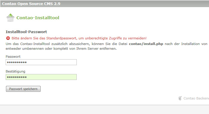Contao installieren