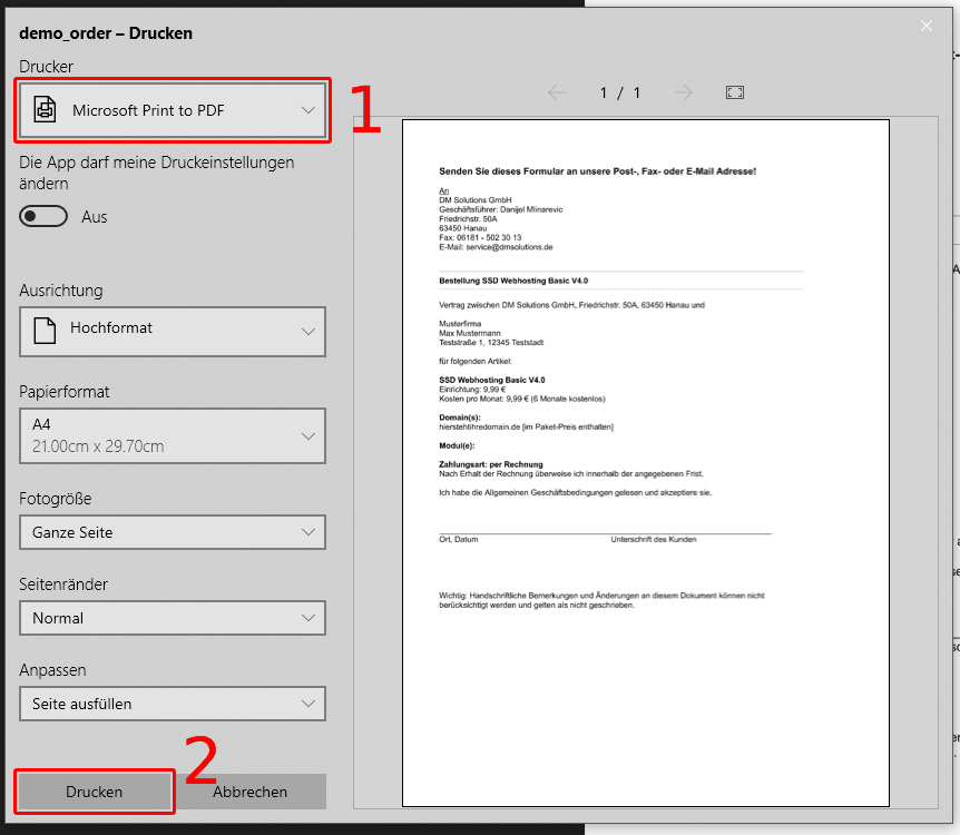 Dokument digital unterschreiben - PDF erstellen