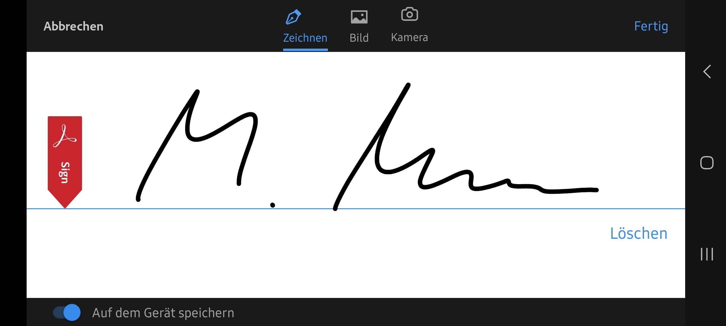 Dokument digital unterschreiben - In Mobile App signieren