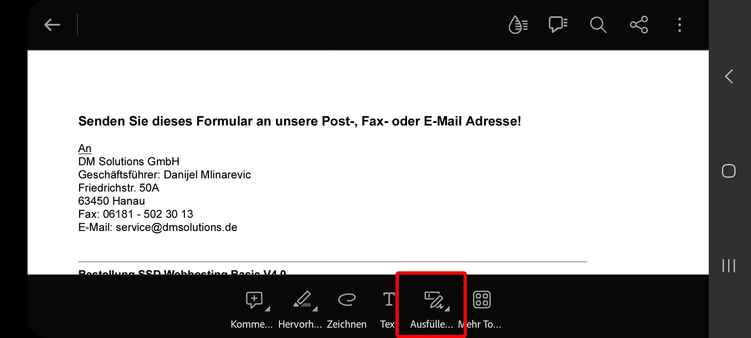 Dokument digital unterschreiben - In Mobile App signieren