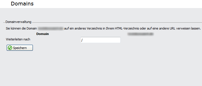 Domain in bestimmtes Verzeichnis weiterleiten