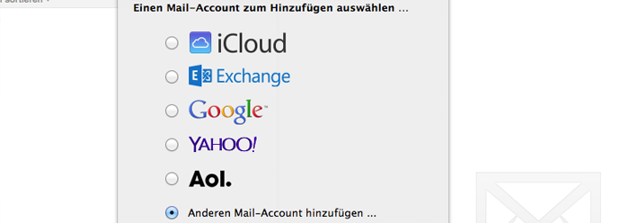 E-Mail Adresse in Apple Mail einrichten