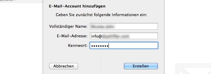 E-Mail Adresse in Apple Mail einrichten