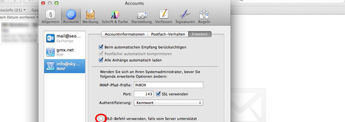 E-Mail Adresse in Apple Mail einrichten