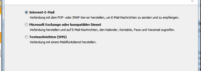 E-Mail Adresse in Outlook einrichten