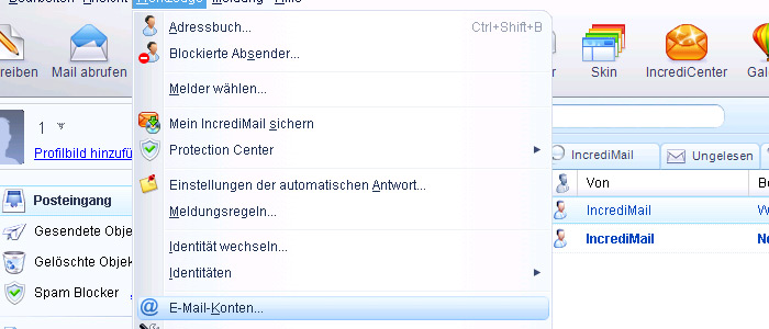 E-Mail Incredimail einrichten