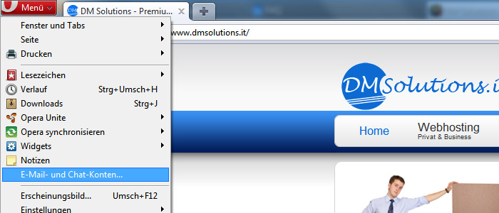 E-Mail in Opera einrichten