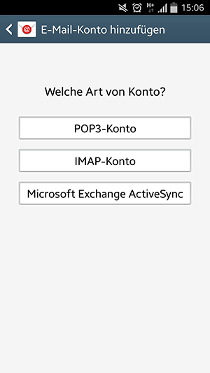 Mail einrichten Android