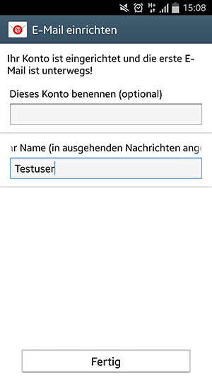 Einrichten eines Postfachs auf einem Android-Smartphone