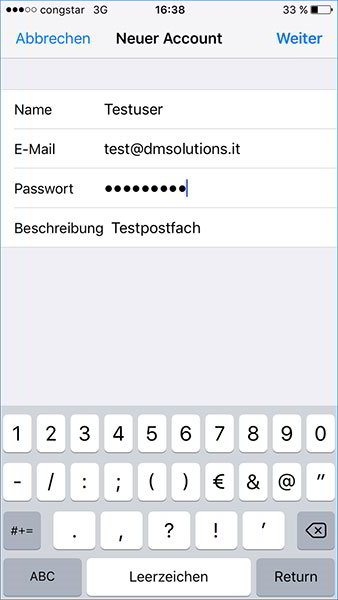 E-Mail Postfach auf iPhone einrichten