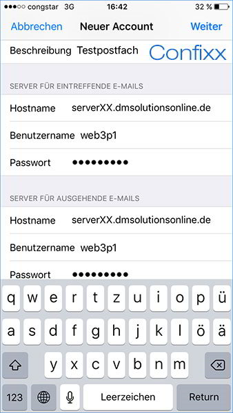 E-Mail iPhone Einrichtung