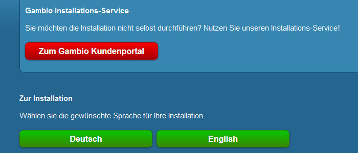 Gambio Installationsanleitung