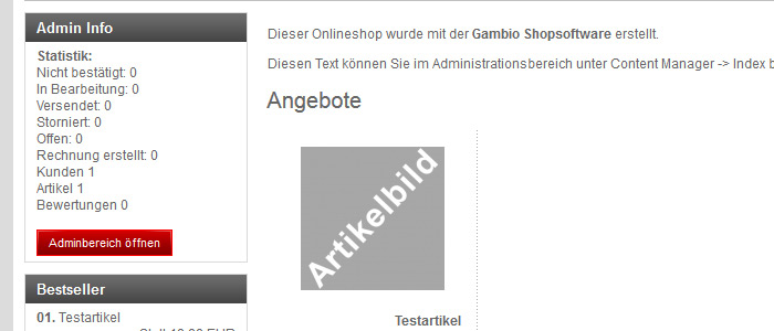 Gambio Installationsanleitung