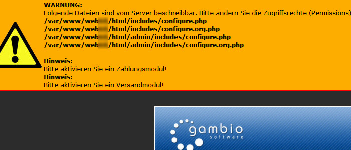 Gambio Installationsanleitung