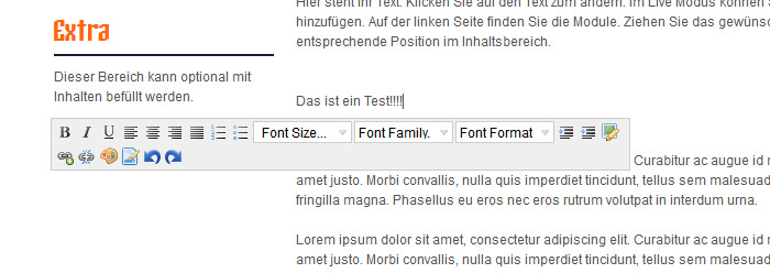 Homepage Baukasten verwenden - Schritt 6