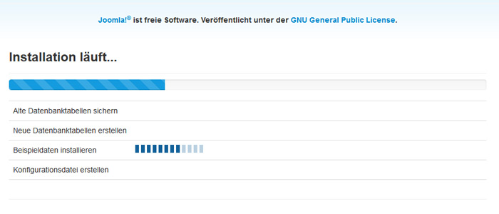 Joomla Installationsanleitung