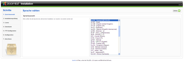 Joomla 1.5 installieren