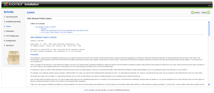 Joomla 1.5 installieren