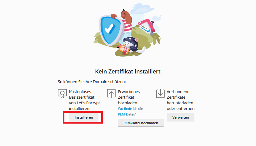 Let's Encrypt für Webmailer - Let's Encrypt installieren