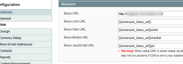 Magento Haupt URL ändern