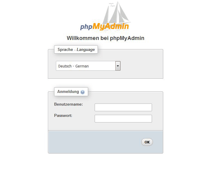 phpMyAdmin Login