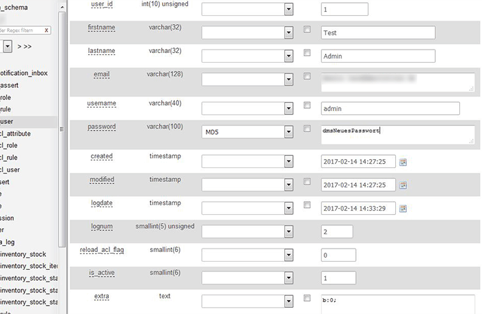 phpMyAdmin Passwort vor Verschlüsseln