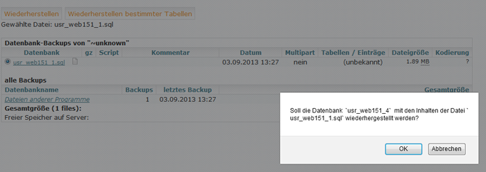 MySQLDumper Installation und Konfiguration