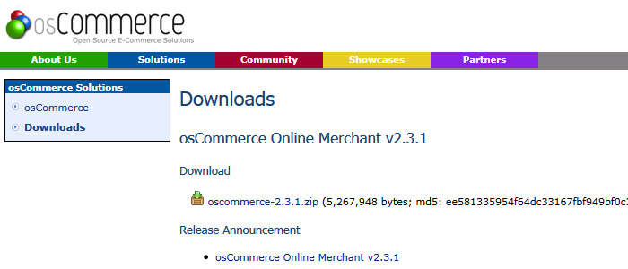 osCommerce Installationsanleitung