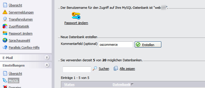 osCommerce Installationsanleitung