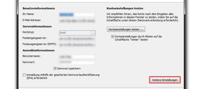 Outlook weitere Einstellungen