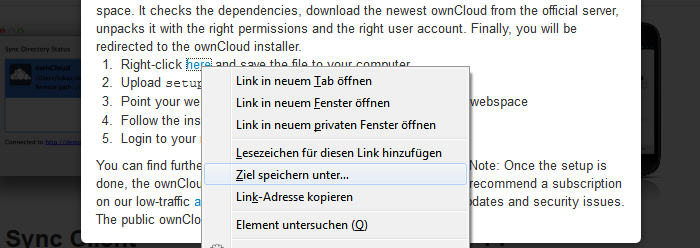 Owncloud installieren