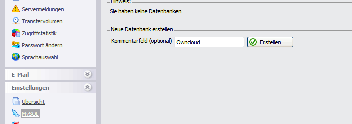 Owncloud installieren